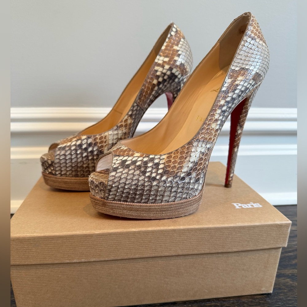 Christian Louboutin Python Lady Peeps